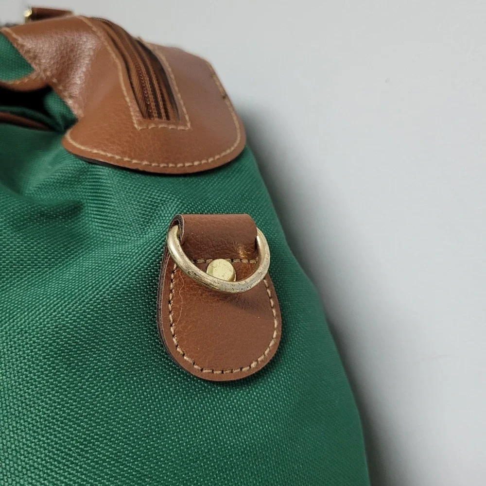 Vintage Polo Ralph Lauren Large Shoulder Strap Bag Green Brown Weekender